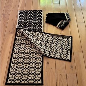 Coach scarf and glove set